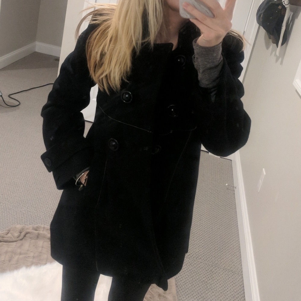 Black wool coat
